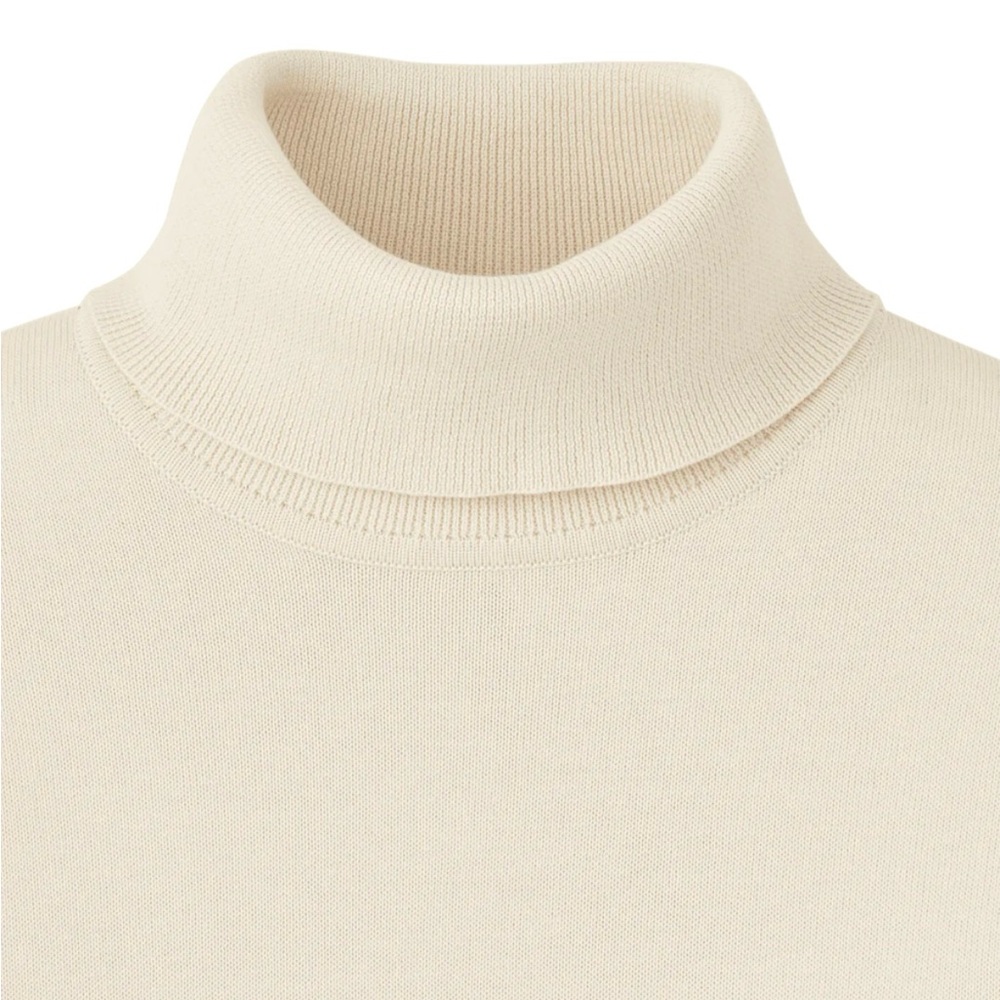 Paul Fredrick Cream Turtleneck Sweater - Men's